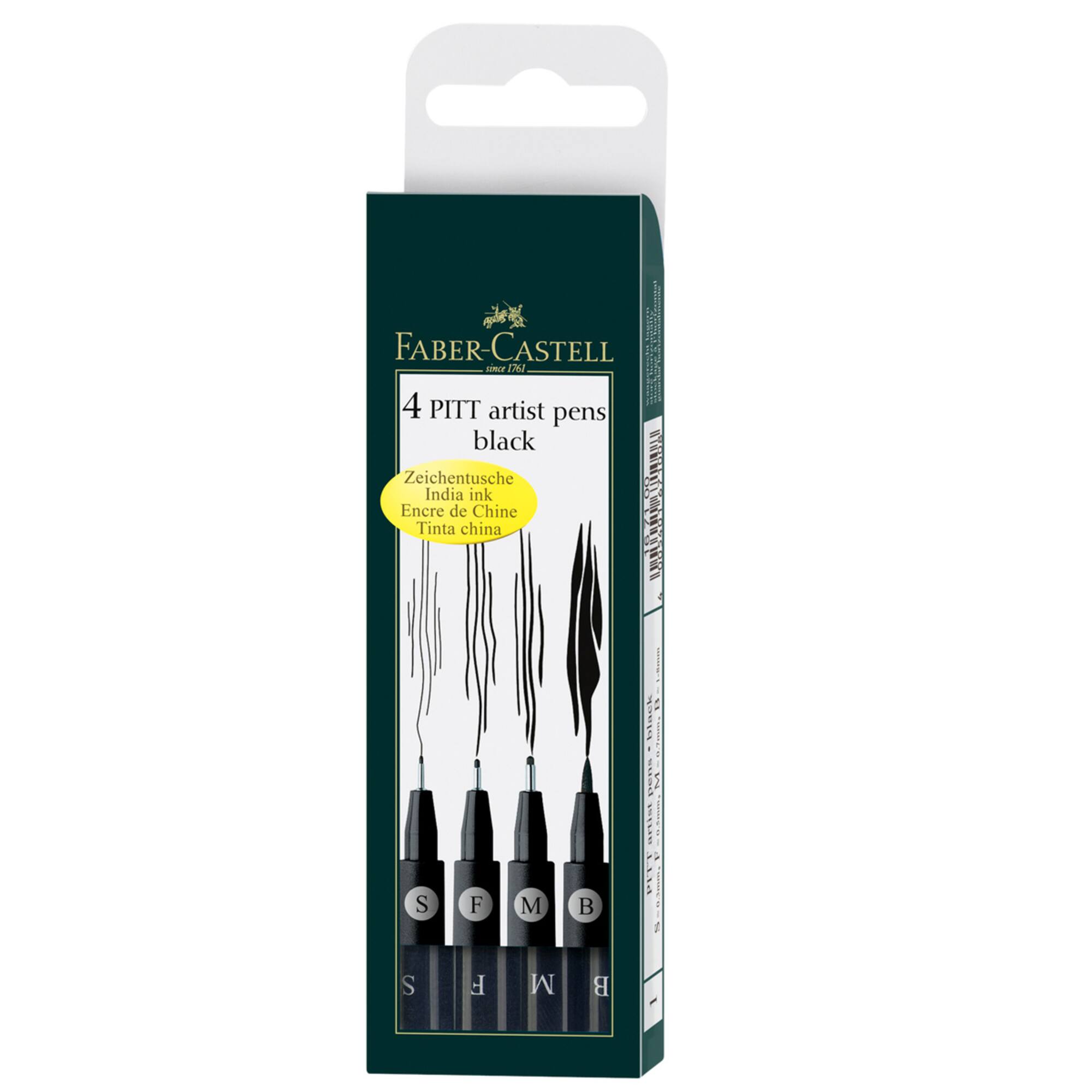 10 Packs: 4 ct. (40 total) Faber-Castell® PITT® Artist Black Pen Set